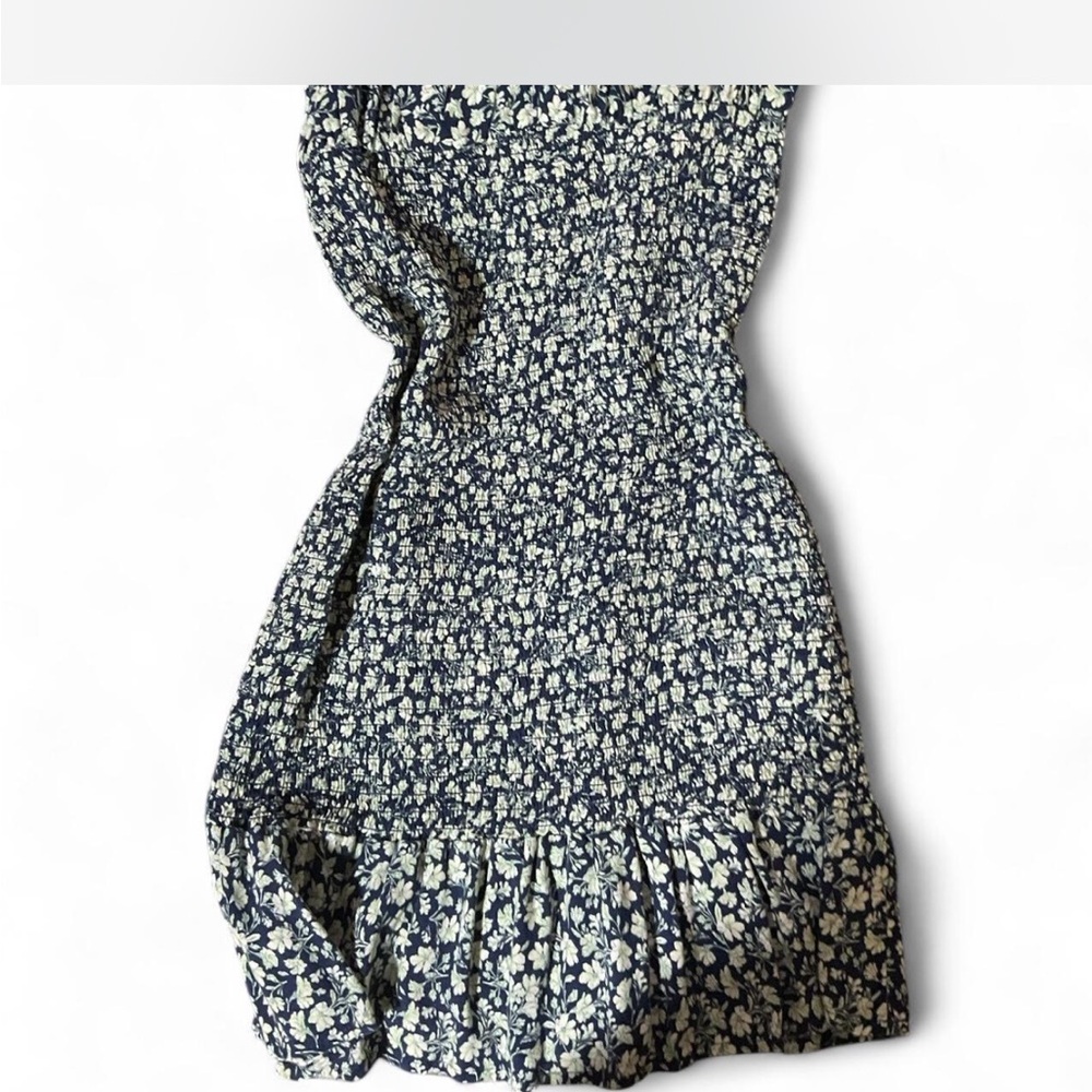 Wild Fable Navy and Cream Floral Midi Dress